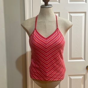 Delia’s halter top red pink orange shelf bra cotton vintage new women’s size M
